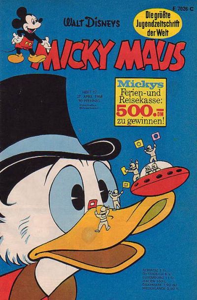 Cover for Micky Maus (Egmont Ehapa, 1951 series) #17/1968