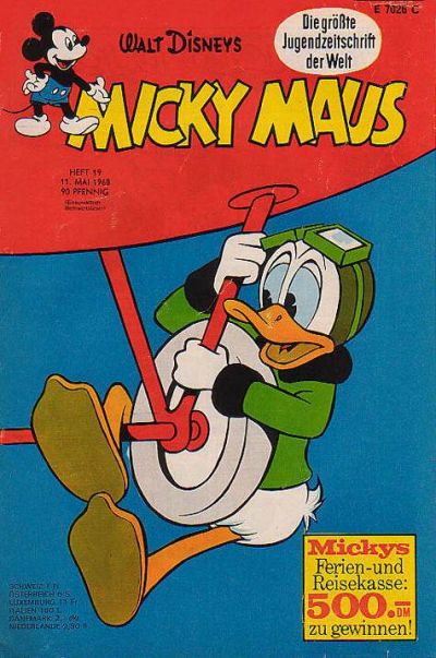 Cover for Micky Maus (Egmont Ehapa, 1951 series) #19/1968