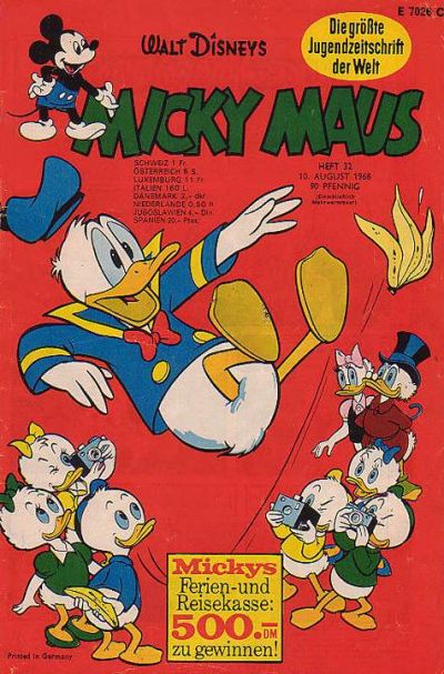 Cover for Micky Maus (Egmont Ehapa, 1951 series) #32/1968