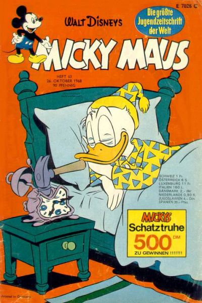 Cover for Micky Maus (Egmont Ehapa, 1951 series) #43/1968
