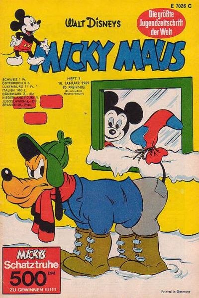 Cover for Micky Maus (Egmont Ehapa, 1951 series) #3/1969