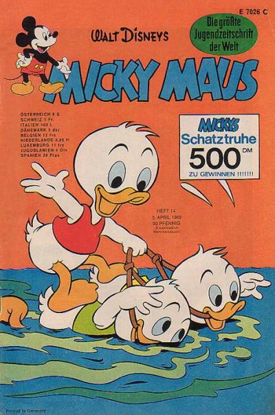 Cover for Micky Maus (Egmont Ehapa, 1951 series) #14/1969