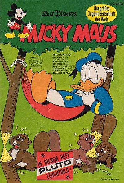 Cover for Micky Maus (Egmont Ehapa, 1951 series) #17/1969
