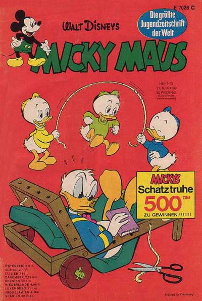 Cover for Micky Maus (Egmont Ehapa, 1951 series) #25/1969