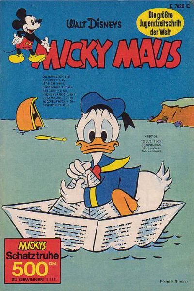 Cover for Micky Maus (Egmont Ehapa, 1951 series) #28/1969