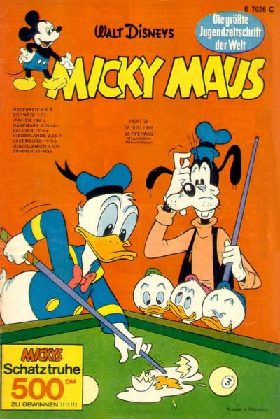 Cover for Micky Maus (Egmont Ehapa, 1951 series) #29/1969