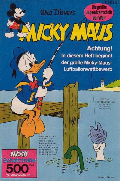 Cover for Micky Maus (Egmont Ehapa, 1951 series) #36/1969