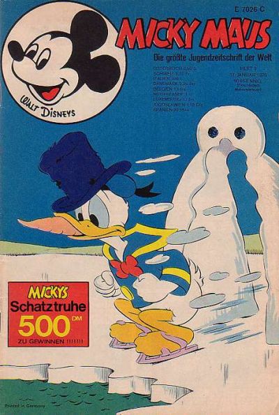 Cover for Micky Maus (Egmont Ehapa, 1951 series) #3/1970
