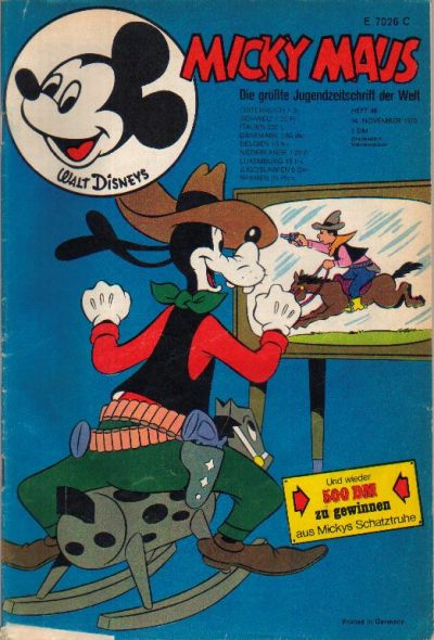 Cover for Micky Maus (Egmont Ehapa, 1951 series) #46/1970