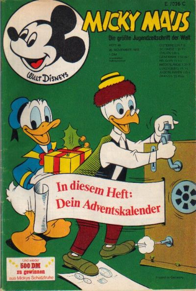 Cover for Micky Maus (Egmont Ehapa, 1951 series) #48/1970