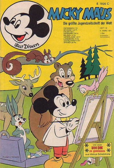Cover for Micky Maus (Egmont Ehapa, 1951 series) #10/1971