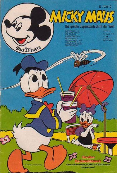 Cover for Micky Maus (Egmont Ehapa, 1951 series) #29/1971