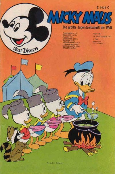 Cover for Micky Maus (Egmont Ehapa, 1951 series) #38/1971