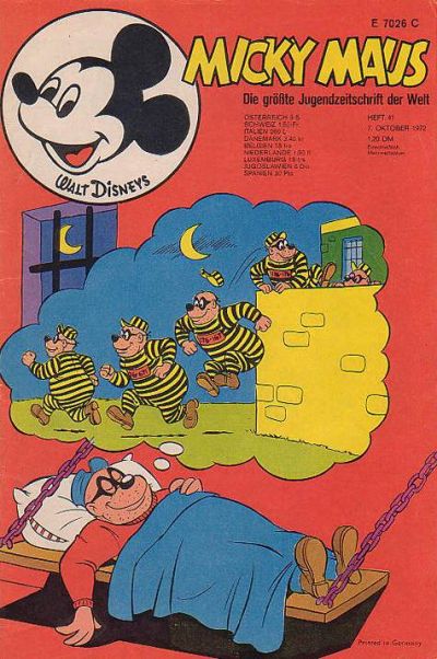 Cover for Micky Maus (Egmont Ehapa, 1951 series) #41/1972