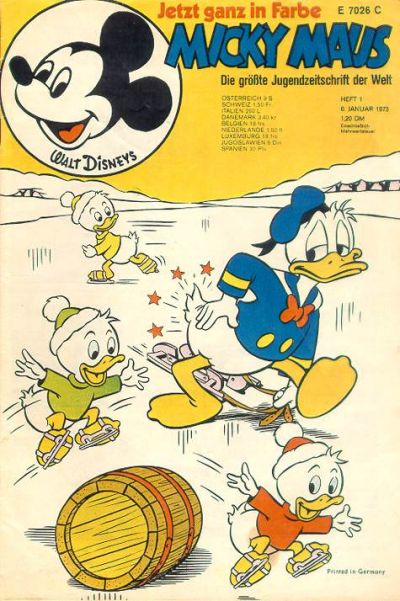 Cover for Micky Maus (Egmont Ehapa, 1951 series) #1/1973