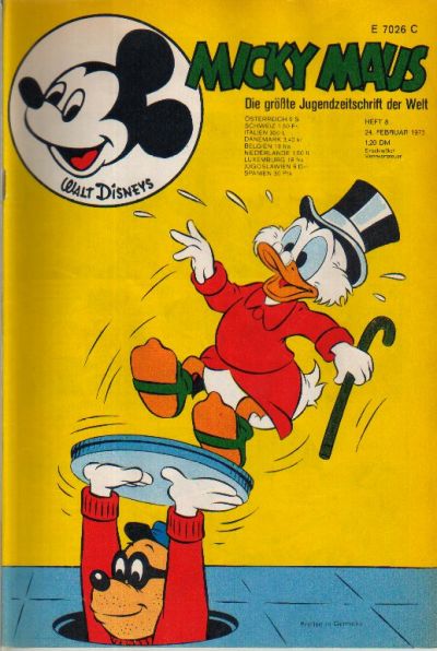 Cover for Micky Maus (Egmont Ehapa, 1951 series) #8/1973