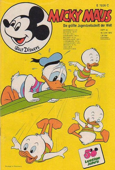 Cover for Micky Maus (Egmont Ehapa, 1951 series) #24/1973