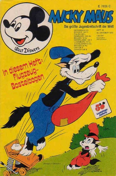 Cover for Micky Maus (Egmont Ehapa, 1951 series) #42/1973