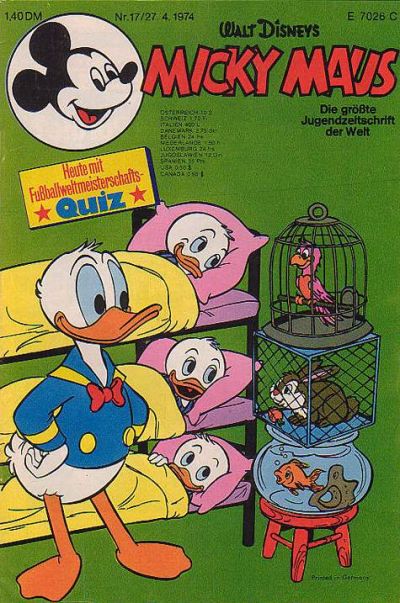 Cover for Micky Maus (Egmont Ehapa, 1951 series) #17/1974