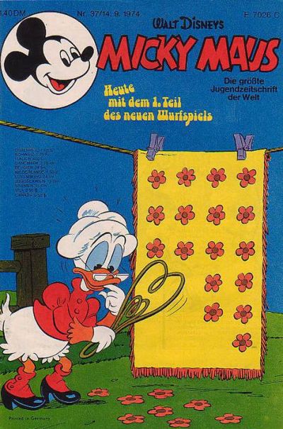 Cover for Micky Maus (Egmont Ehapa, 1951 series) #37/1974