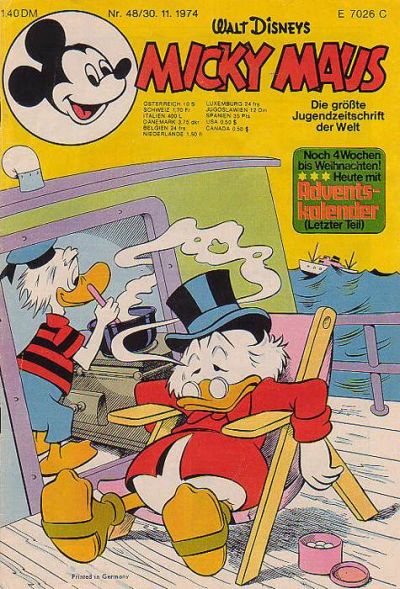 Cover for Micky Maus (Egmont Ehapa, 1951 series) #48/1974