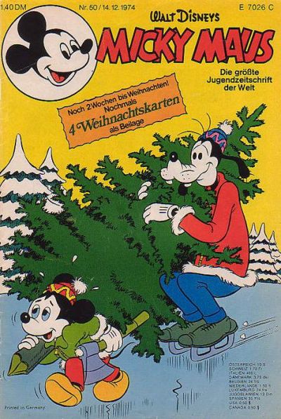 Cover for Micky Maus (Egmont Ehapa, 1951 series) #50/1974