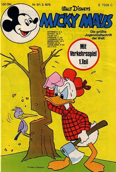 Cover for Micky Maus (Egmont Ehapa, 1951 series) #9/1975