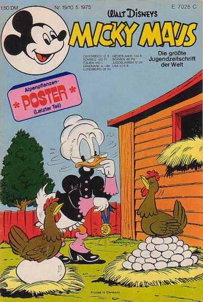Cover for Micky Maus (Egmont Ehapa, 1951 series) #19/1975