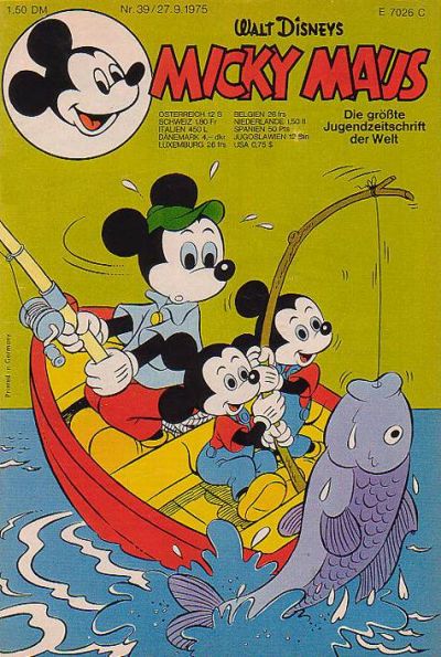 Cover for Micky Maus (Egmont Ehapa, 1951 series) #39/1975
