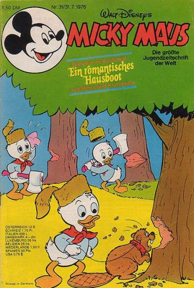 Cover for Micky Maus (Egmont Ehapa, 1951 series) #31/1976