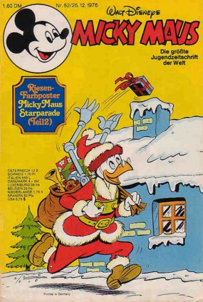 Cover for Micky Maus (Egmont Ehapa, 1951 series) #52/1976