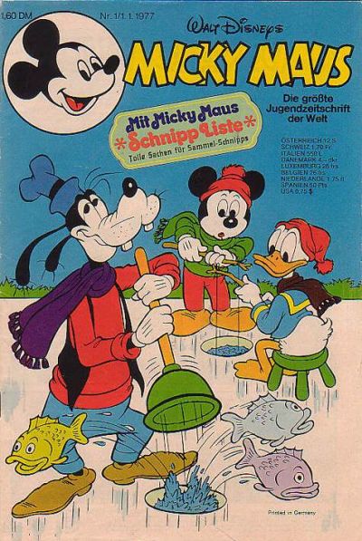 Cover for Micky Maus (Egmont Ehapa, 1951 series) #1/1977