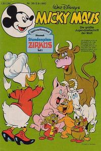 Cover Thumbnail for Micky Maus (Egmont Ehapa, 1951 series) #36/1980