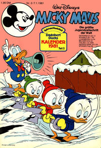 Cover Thumbnail for Micky Maus (Egmont Ehapa, 1951 series) #2/1981