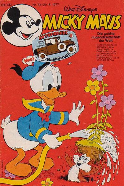Cover for Micky Maus (Egmont Ehapa, 1951 series) #34/1977