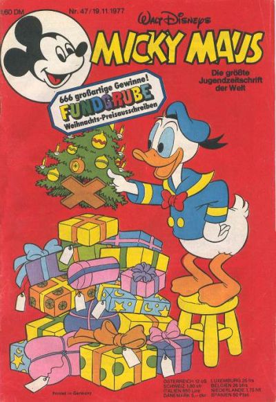 Cover for Micky Maus (Egmont Ehapa, 1951 series) #47/1977
