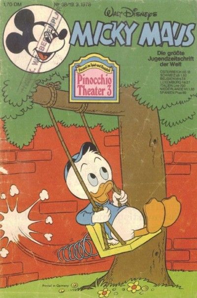 Cover for Micky Maus (Egmont Ehapa, 1951 series) #38/1978