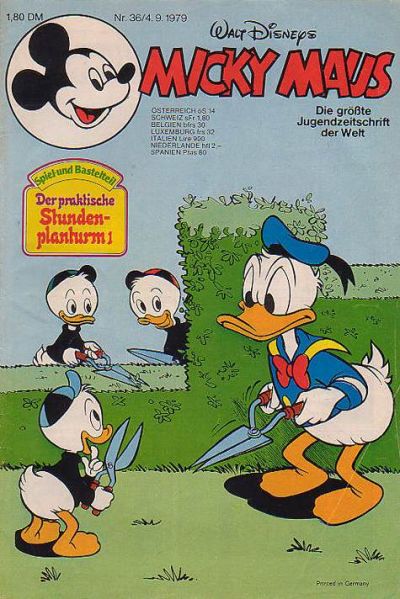 Cover for Micky Maus (Egmont Ehapa, 1951 series) #36/1979