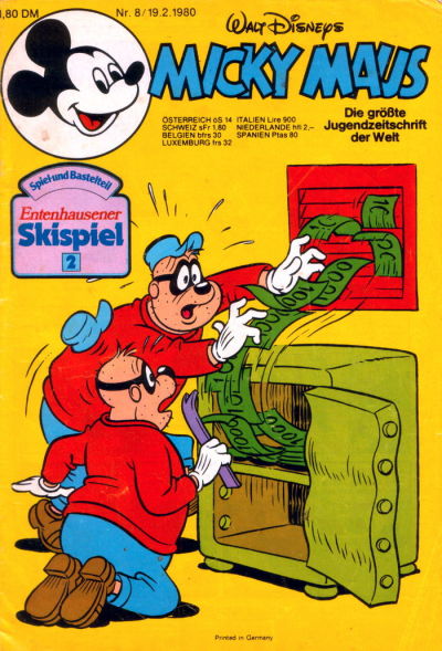 Cover for Micky Maus (Egmont Ehapa, 1951 series) #8/1980