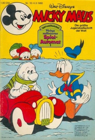 Cover for Micky Maus (Egmont Ehapa, 1951 series) #10/1980