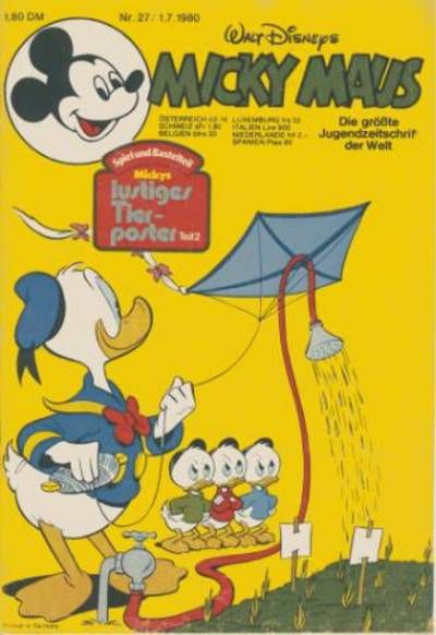 Cover for Micky Maus (Egmont Ehapa, 1951 series) #27/1980