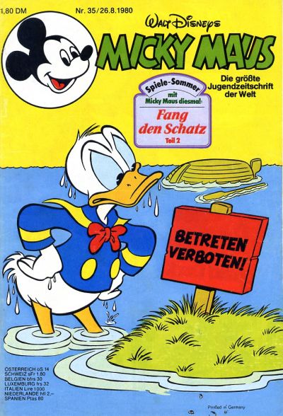 Cover for Micky Maus (Egmont Ehapa, 1951 series) #35/1980