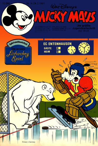 Cover for Micky Maus (Egmont Ehapa, 1951 series) #9/1981