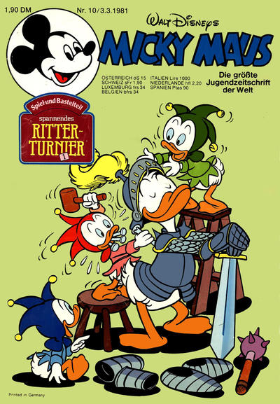 Cover for Micky Maus (Egmont Ehapa, 1951 series) #10/1981