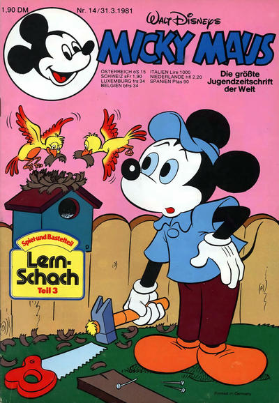 Cover for Micky Maus (Egmont Ehapa, 1951 series) #14/1981