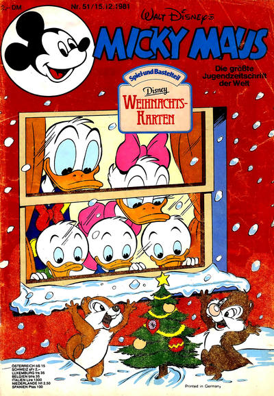 Cover for Micky Maus (Egmont Ehapa, 1951 series) #51/1981