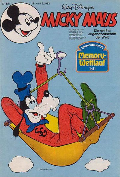 Cover for Micky Maus (Egmont Ehapa, 1951 series) #6/1982