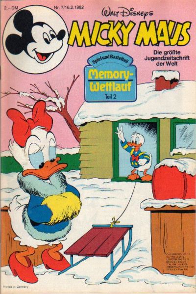 Cover for Micky Maus (Egmont Ehapa, 1951 series) #7/1982