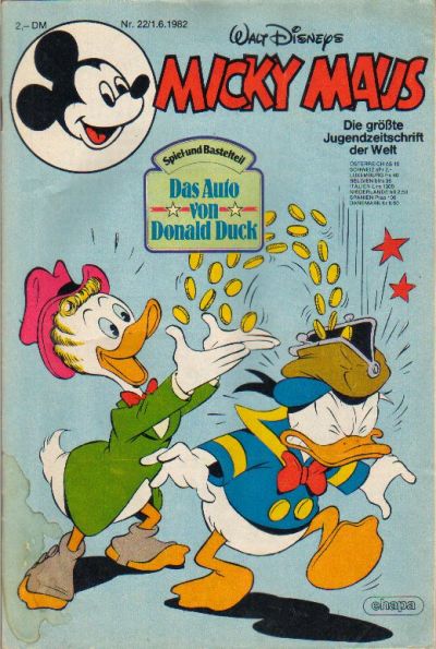 Cover for Micky Maus (Egmont Ehapa, 1951 series) #22/1982