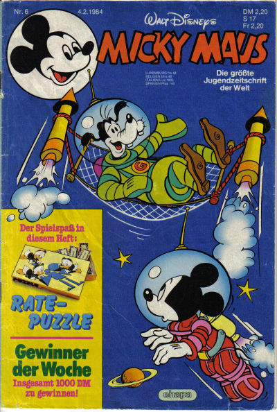 Cover for Micky Maus (Egmont Ehapa, 1951 series) #6/1984